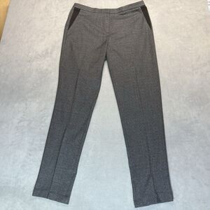 Long Tall Sally Pants Size 10 Straight Leg Back Pockets Gray Black Trousers